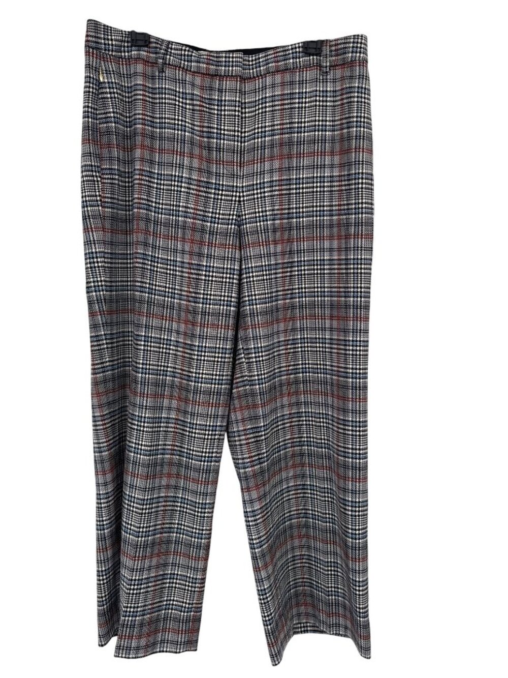 Per Se By Carlisle Womens Glen Plaid Wool Blend Pants Size 12 pockets ankle